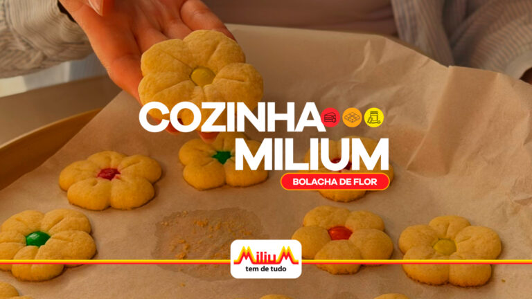 Bolacha de florzinha com M&M’s: receita fácil